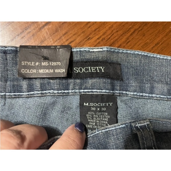 M.Society Mens NWT Medium Wash Jeans! 30x30 - Picture 3 of 6